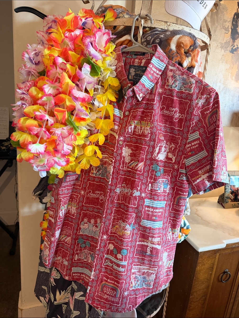 🌴REYN SPOONER x THE BEACH BOYS BUTTON-DOWN SMALL SHIRT